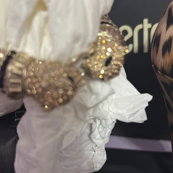 Brand, new pristine bling out Roberto Cavalli, high heels, sandals
